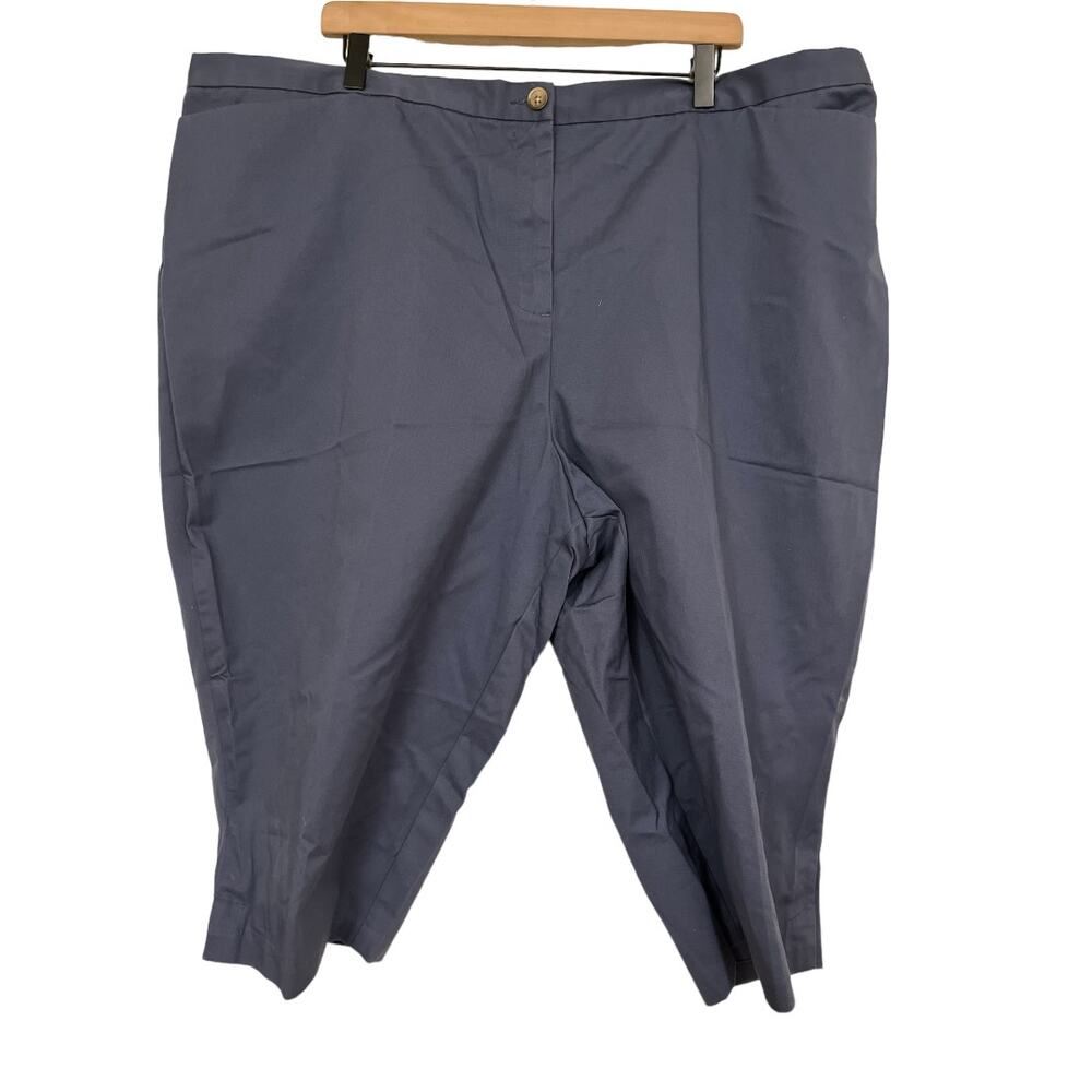 Lands End Womens Blue Cropped Fit 3 Pants Size 26 Womens Petite